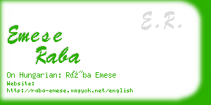 emese raba business card